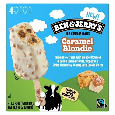 Ben & Jerry's Caramel Brownie Ice Cream Bars - 10.1 fl oz/4ct 