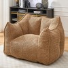 Okak Modern Chenille Bean Bag Chair with High Resilient Foam,Soft Bean Bag Couch Tufted Futon Couch for Living Room,Bedroom - 2 of 4