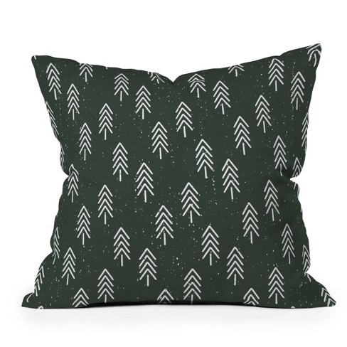 Green and discount black throw pillows