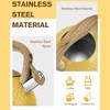 Itopfox Stovetop Teapot with Loud Whistle, Food Grade Stainless Steel and Smooth Wood Handle, Elegant Yellow Design for Tea, Coffee, Hiking, Picnic - 4 of 4