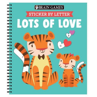 Brain Games - Sticker by Letter: Lots of Love - by  Publications International Ltd & Brain Games & New Seasons (Spiral Bound)