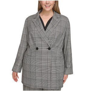 Calvin Klein Womens Plaid-Print Blazer Jacket - 1 of 1