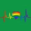 Adult Design By Humans Pride Heartbeat Heart Love By KangThien T-Shirt - 2 of 2