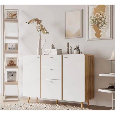 NicBex 47.24"/ 55.12" Modern Sideboard,Kitchen Storage Cabinets for Kitchen and Dining Room,White