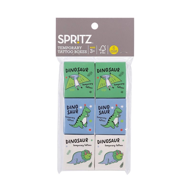 6ct Dino Party Boxes with One Sheet Tattoo in Each - Spritz&#8482;, 3 of 4