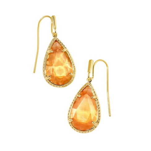 Kendra Scott Sami Catseye 14k Gold Over Brass Drop Earrings - Coral ...