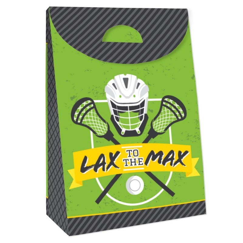 Big Dot of Happiness Lax to the Max Lacrosse Gift Favor Bags Party Goodie Boxes Set of 12, 3 of 9