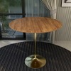 LeisureMod 48" Round Bar Height Dining Table with MDF Top Pub Table and Black Stainless Steel Pedestal Base Verve Collection - 2 of 4