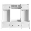 4-In-1 Particle Board Combination Hall Tree Entryway With Bench,Coat Rack And Shoe Storage,For Hallways,Living Room-Cuddlewood - 3 of 4