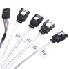 SilverStone Technology 36 pin MiniSAS SFF-8643(Target) to SATA 7pin(HOST)+SIDEBAND cable 0.6M - 3 of 4