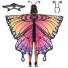 Joyfy Women's Halloween Costume Butterfly Wing Cape Shawl with Lace Mask and Black Velvet Antenna Headband for Halloween  Dress Up Party - 2 of 4