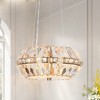 LNC Peathlitberry Luxury and Glam Drum Chandelier,Rose Gold and Crystal,14in/24in - 2 of 4