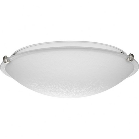 Progress Lighting Linen Dome 3 light Flush Mount Brushed Nickel