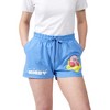 Kirby Warp Star Glitter Puff Print Women's Blue Sweat Shorts - 4 of 4