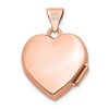 Black Bow Jewelry 14k Rose Gold 15mm Domed Heart Shaped Floral Locket - 3 of 4