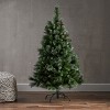 NicBex 4.5ft Prelit Artificial Christmas Tree with 407 Branch Tips, 200 LED Lights and Pinecones for Decorations, Green - 3 of 4