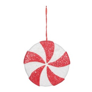 Transpac Large Foam Peppermint Ornament for Christmas Tree Red Indoor Decoration Perfect for Gift Giving and Holiday Decor - 1 of 1
