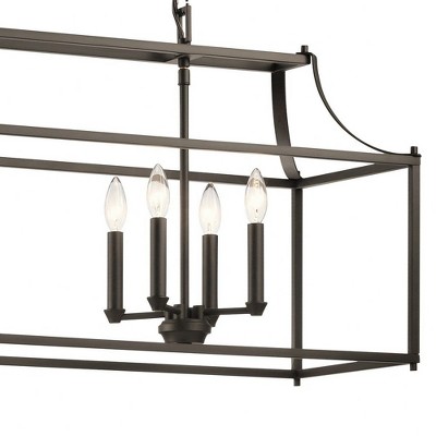 Elegant Bronze 40" Wide Cage Chandelier with Traditional Charm
