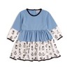 The Pink Picket Fence Penny Penguin Outfit Set for Girls – Twirl Dress, Cotton Leggings, Scrunchie & Headband – Blue Penguin Print - 3 of 4