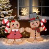 Karl Home 2pcs Gingerbread Man with Candy Cane Christmas Decoration - 3 of 4