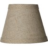 Springcrest Set of 8 Empire Lamp Shades Fine Burlap Natural Small 3" Top x 5" Bottom x 4" High Candelabra Clip-On Fitting - 3 of 4