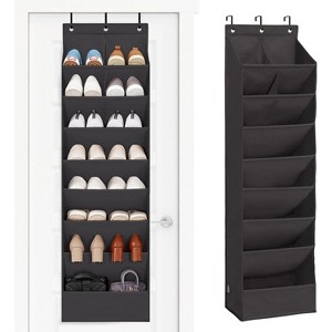 Heavy-Duty Over-The-Door Shoe Organizer with Deep Pockets - Large Capacity Hanging Rack for Dorms, Closets & Narrow Doors - 1 of 4