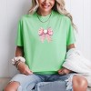 Easter Egg Bow Coquette - Women's Garment Dyed Graphic T-Shirt - 3 of 4