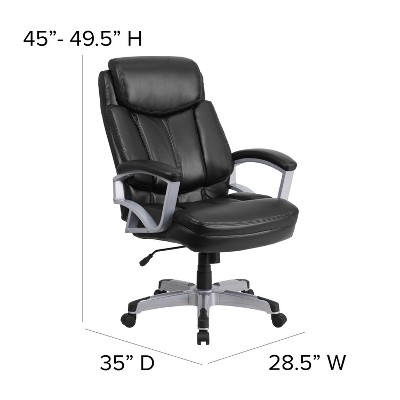 Black Leather High Back Executive Swivel Office Chair