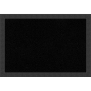 Amanti Art Cork Board Wood Framed Mezzanotte Black Bulletin Board, Organization Board, Pin Board - 1 of 4