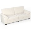 Garvee Modern Oversized Loveseat, Beige Upholstered Loveseat with Soft Spacious Armrests - 2 of 4