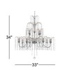 Vienna Full Spectrum Crystal Rain Chrome Chandelier 33" Wide Modern 12-Light Fixture for Dining Room House Foyer Kitchen Island Entryway Bedroom Home - 4 of 4