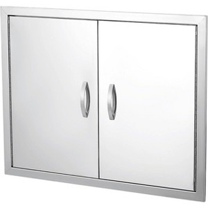 Brushed Stainless Steel BBQ Access Door, Outdoor Kitchen Cabinet Doors, Durable Weather-Resistant Doors for Barbecue Islands, Suitable for Outdoor - 1 of 4