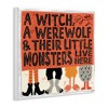 Stupell Industries Witch Werewolf Little Monsters Live Here Halloween Family Wall Plaque Art - 2 of 4