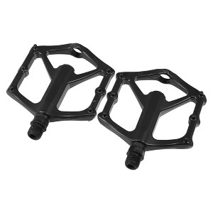 Unique Bargains Aluminum Alloy Bicycle Pedal Rear Foot Peg Black Fit 9/16 Inch Axles BMX MTB Bike Bicycle 1 Pair - 1 of 4