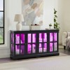 FONTOI Vintage Curio Display Cabinet, Glass Door Showcase with Adjustable Shelves for Collections, for Home or Office, Black, 15.75"*32.09"*59.06" - 4 of 4