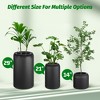 Round Planters Set of 2 with a Water Level Monitor, Self Watering Pots for Indoor and Outdoor Plants, Flower Pots for Living Room Black - 3 of 4