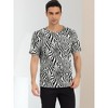 Lars Amadeus Men's Round Neck Animal Pattern Short Sleeves T Shirt - 2 of 4