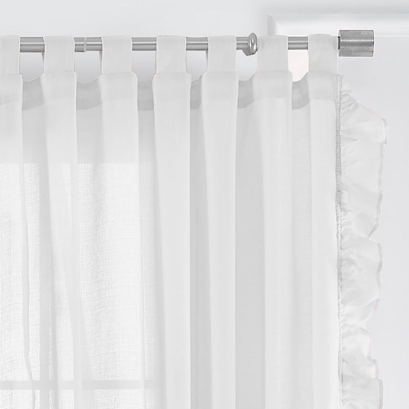 Bella Tab-Top Ruffle Cottagecore Single Sheer Window Curtain Panel - Elrene Home Fashions, 2 of 4