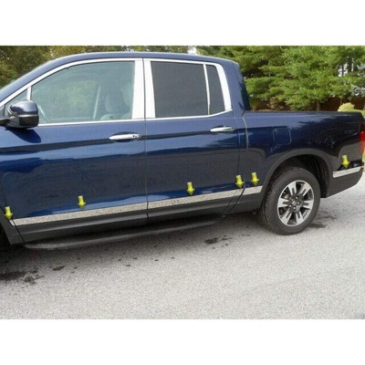 QAA is Compatible with 2017-2020 Honda Ridgeline 12 Piece Stainless Rocker Panel Trim, Upper Kit, 2" - 2.625" Tapered Width TH17240