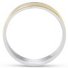 Pompeii3 6mm 950 Platinum & 18k Gold Two Tone Wedding Band Ring - 3 of 4