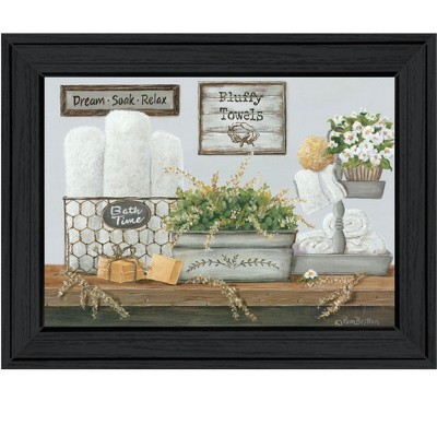 HomeRoots Fluffy Towels Black Framed Print Wall Art