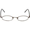 Flex Plus by Vivid FP-10 Designer Reading Eye Glasses in Shiny Brown 46mm +2.00 | Ladies | Oval Shape | Small Fit - 2 of 4