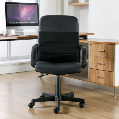 DOMETOUR PU/Mesh Office Chair-Black