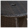 Brayden 3pc Wicker Patio Bistro Set - Brown - Christopher Knight Home: Weather & UV Resistant, Iron Frame - 4 of 4