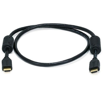 Monoprice 4K HDMI Cable - 3 Feet - Black | High Speed, 4k@24Hz, HDR, 18Gbps, YUV 4:4:4, 28AWG, Compatible with UHD TV and More - Select Series