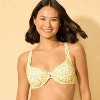 Women's Lace Trim Underwire Bikini Top - Wild Fable™ Yellow/Blue Floral Print - 3 of 4