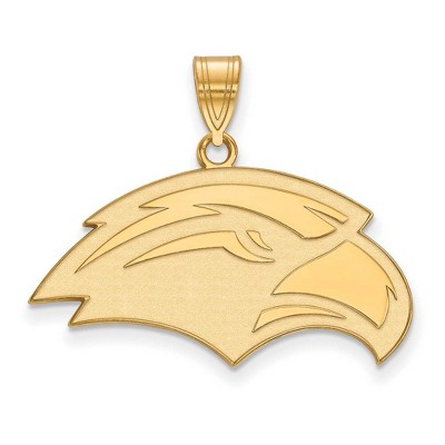 Black Bow Jewelry 10k Yellow Gold Southern Mississippi Golden Eagles NCAA Medium Pendant