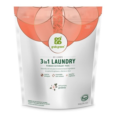 Grab Green 3 in 1 Laundry Detergent Pods, Gardenia Scent