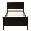 Wood Platform Bed Twin Bed Frame Mattress Foundation Sleigh Bed with Headboard Footboard and Wood Slat Support - 3 of 4
