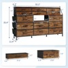 Dresser for Bedroom with 14 Drawers, 55" W Dresser with Side Pocket, Fabric Dressers & Chests of Drawers with Shelves - 2 of 4